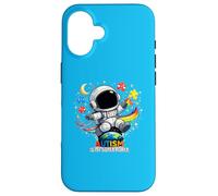 Custodia per iPhone 16 Autism Is My Super Power, Carino Astronauta Puzzle Piece