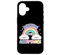 Custodia per iPhone 16 Autism Pro Acceptance Rainbow con simbolo dell'infinito