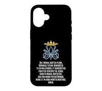 Custodia per iPhone 16 Ave Maria Preghiera Messa Latina Ave Maria Piena Di Grazia