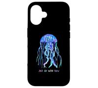 Custodia per iPhone 16 Awesome Cute UnderWater Fish Sea Just Go With Flow JellyFish