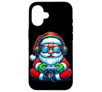 Custodia per iPhone 16 Babbo Natale Gaming Natale Ragazzi Gamer Controller Vacanza