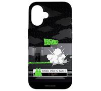 Custodia per iPhone 16 Back to the Future Twin Pines Mall Scene