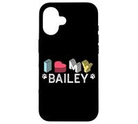 Custodia per iPhone 16 Bailey Nome Cane Personalizzato Bailey Pet Lover