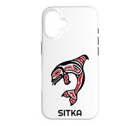 Custodia per iPhone 16 Balena orca nativa americana dell'Alaska