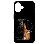 Custodia per iPhone 16 Bambini Black Pride Girls I Am Black Girl Magic Leopard Cheetah