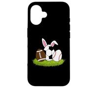 Custodia per iPhone 16 Bambini Pasqua Ragazzi Baseball Basket Calcio Uovo Coniglietti orecchie