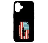 Custodia per iPhone 16 Bandiera americana Insegnante Educazione Scuola Professore Studente