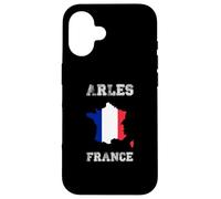 Custodia per iPhone 16 Bandiera della Francia invecchiata Arles Pride
