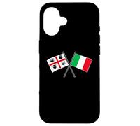 Custodia per iPhone 16 Bandiera della Sardegna Italia attraversata design orgoglio sardo italiano