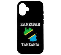 Custodia per iPhone 16 Bandiera della Tanzania Distressed Zanzibar Pride
