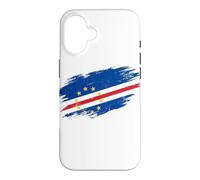 Custodia per iPhone 16 Bandiera di Capo Verde con grafica grunge invecchiata
