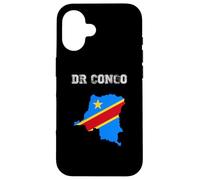 Custodia per iPhone 16 Bandiera retrò DR Congo invecchiata
