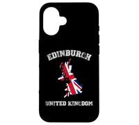Custodia per iPhone 16 Bandiera vintage del Regno Unito di Edimburgo