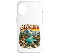 Custodia per iPhone 16 Banff Canada Retro Mountain Scenico Parco Nazionale Souvenir