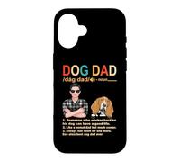 Custodia per iPhone 16 Basset Hound Dog Dad Definition Funny Fathers Day