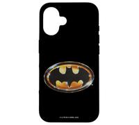 Custodia per iPhone 16 Batman (1989) Batman Shiny Logo