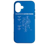 Custodia per iPhone 16 Batman Action Figure Anatomy
