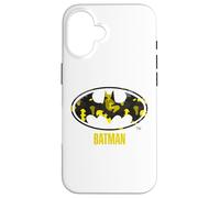 Custodia per iPhone 16 Batman Logo Giallo Silhouette Edition Comic