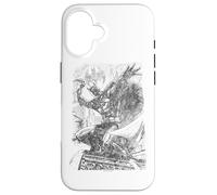 Custodia per iPhone 16 Batman Pencil Batarang Throw Illustration