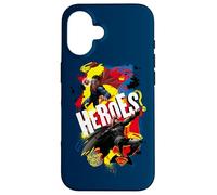 Custodia per iPhone 16 Batman v Superman Double Hero