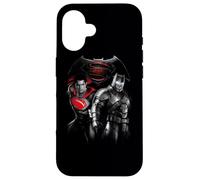 Custodia per iPhone 16 Batman v Superman Stand Off