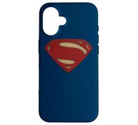 Custodia per iPhone 16 Batman v Superman Super Movie Logo