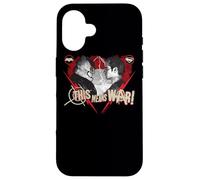 Custodia per iPhone 16 Batman v Superman This Means War