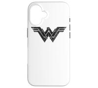 Custodia per iPhone 16 Batman v Superman Wonder Woman Folded and Distressed