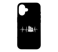Custodia per iPhone 16 Battito cardiaco degli scacchi