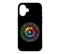 Custodia per iPhone 16 Be Careful Who You Hate Rainbow Sunflower Gay LGBT Pride
