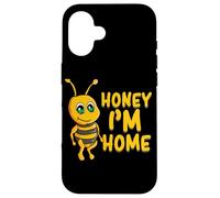 Custodia per iPhone 16 Bee Honey I´m Home Citazione Marito Moglie Carino Honeybee
