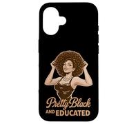 Custodia per iPhone 16 Bella Nero Educato Afro Pin Up Ragazza Melanated