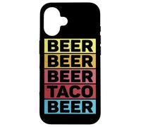 Custodia per iPhone 16 Bière Taco Food Cinco De Mayo Fun Drinking Team Beer Lover