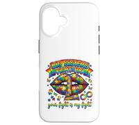 Custodia per iPhone 16 Big Sisters Fight Too Autism Awareness Puzzle Labbra