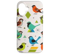 Custodia per iPhone 16 Bird Art Mid Century Midcentury Retro Atomic Age Space