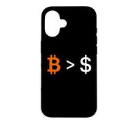 Custodia per iPhone 16 Bitcoin Più Grande Del Dollaro Design Minimalista