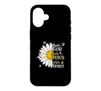 Custodia per iPhone 16 Blessed By God Loved By Jesus Led By Spirit Faith