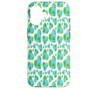 Custodia per iPhone 16 Blu Verde Pianeta Cuori Giornata della Terra Ecologia Ambiente
