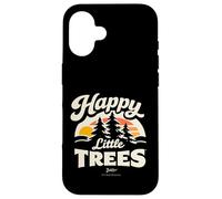 Custodia per iPhone 16 Bob Ross Happy Little Trees