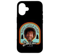 Custodia per iPhone 16 Bob Ross Little Trees Badge