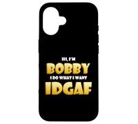 Custodia per iPhone 16 Bobby Costume IDGAF Funny Meme Halloween Bob Costume Bobbys