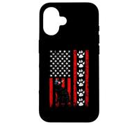 Custodia per iPhone 16 Bombay Cat 4th of July Patriotic American Flag Paws Lover