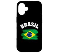 Custodia per iPhone 16 Brazil National Flag Country Pride Roots Vintage Gift