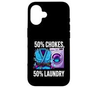 Custodia per iPhone 16 Brazilian Jiu Jitsu 50% Chokes 50% Laundry BJJ