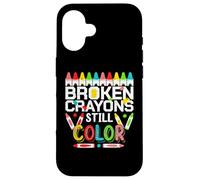 Custodia per iPhone 16 Broken Crayons Still Color Mental Health Awareness Men Women