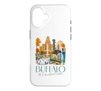 Custodia per iPhone 16 Buffalo, skyline di New York, souvenir della città dei buoni vicini