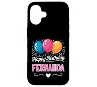 Custodia per iPhone 16 Buon compleanno Fernanda
