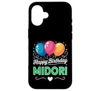 Custodia per iPhone 16 Buon compleanno Midori
