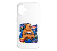 Custodia per iPhone 16 Buoni giochi Happy Capy Capybara Gamer Gaming Controller