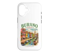 Custodia per iPhone 16 Burano Italia Isola Colorata Venezia Viaggi Italiani